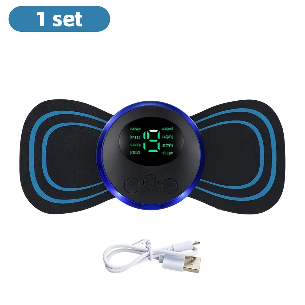 Mini EMS Neck Massager – Cordless Pulse Patch for Neck & Shoulder Tension Relief