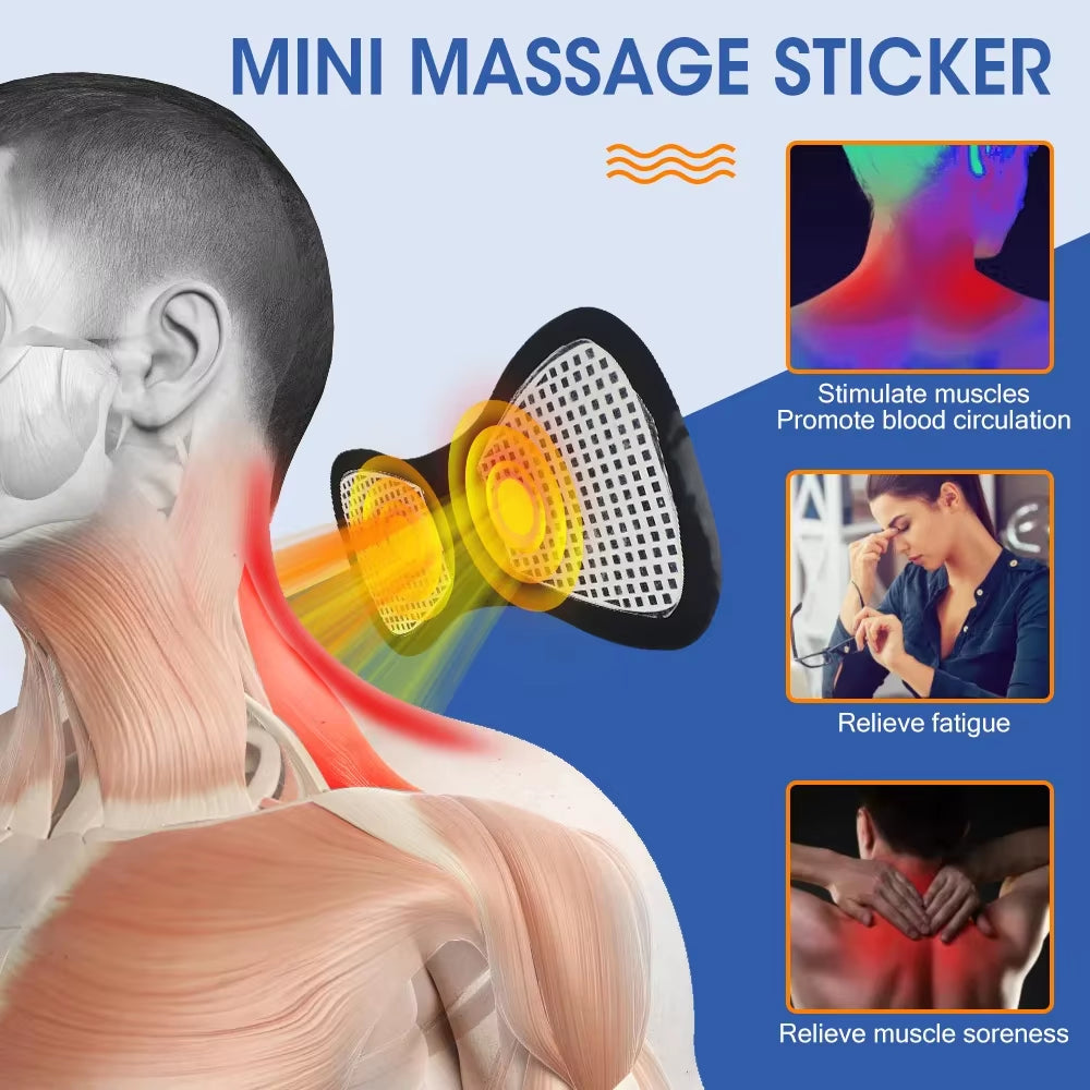 Mini EMS Neck Massager – Cordless Pulse Patch for Neck & Shoulder Tension Relief