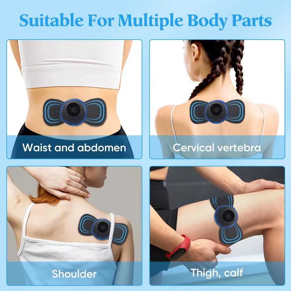 Mini EMS Neck Massager – Cordless Pulse Patch for Neck & Shoulder Tension Relief