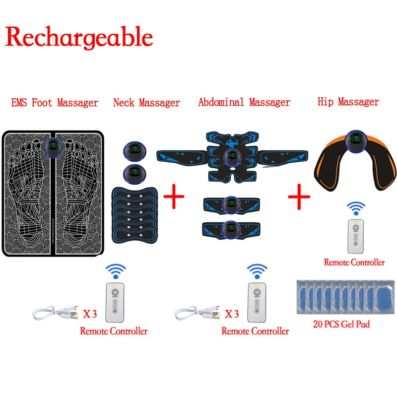 EMS Foot Massager Mat – Wireless Remote, 8 Modes & 19 Levels for Tired Feet & Circulation