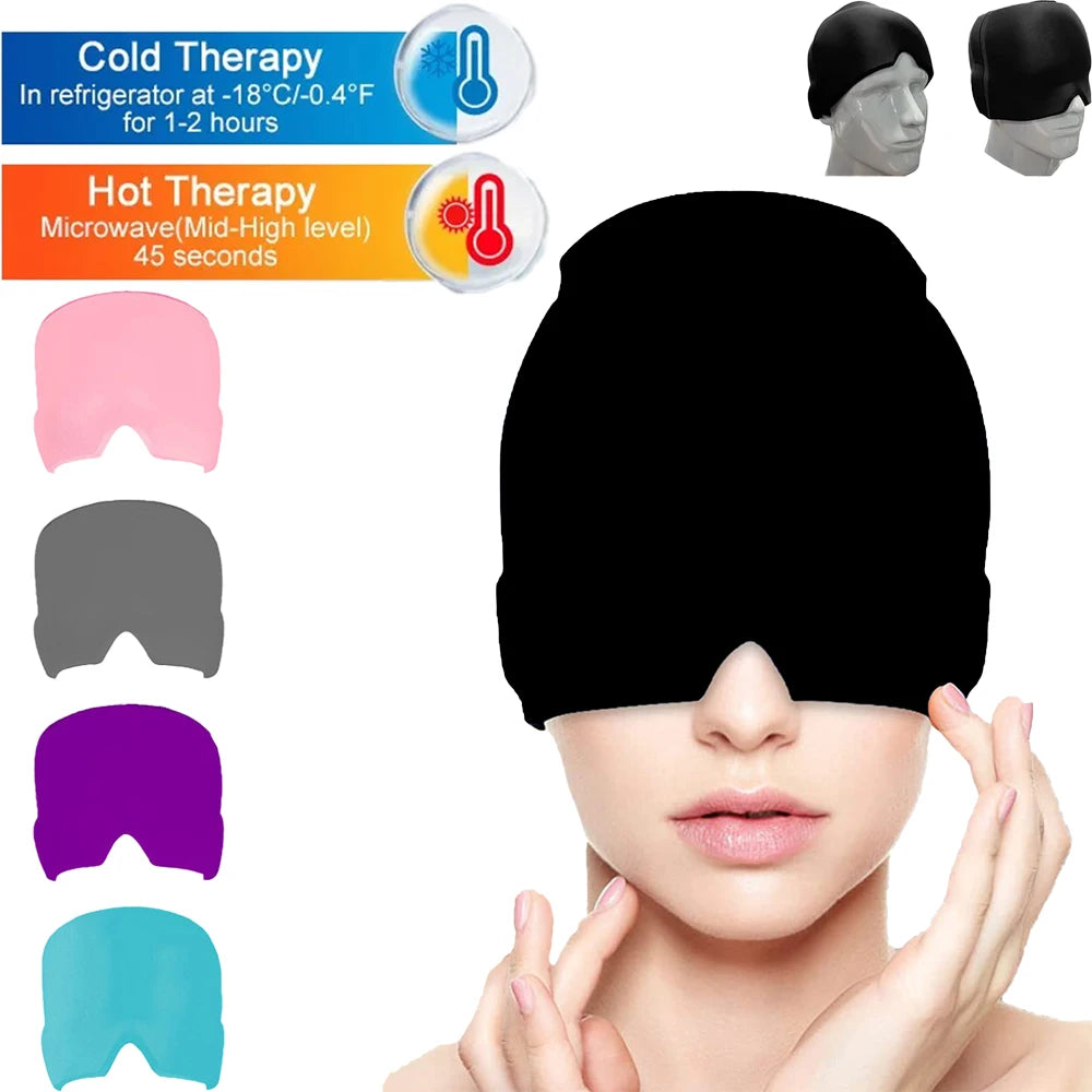 Migraine Relief Cap – Hot & Cold Gel Therapy Hat for Headaches & Tension