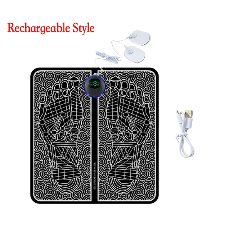 EMS Foot Massager Mat – Wireless Remote, 8 Modes & 19 Levels for Tired Feet & Circulation