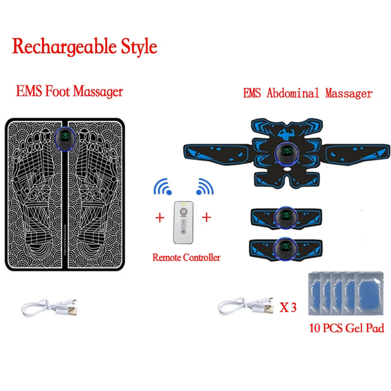 EMS Foot Massager Mat – Wireless Remote, 8 Modes & 19 Levels for Tired Feet & Circulation