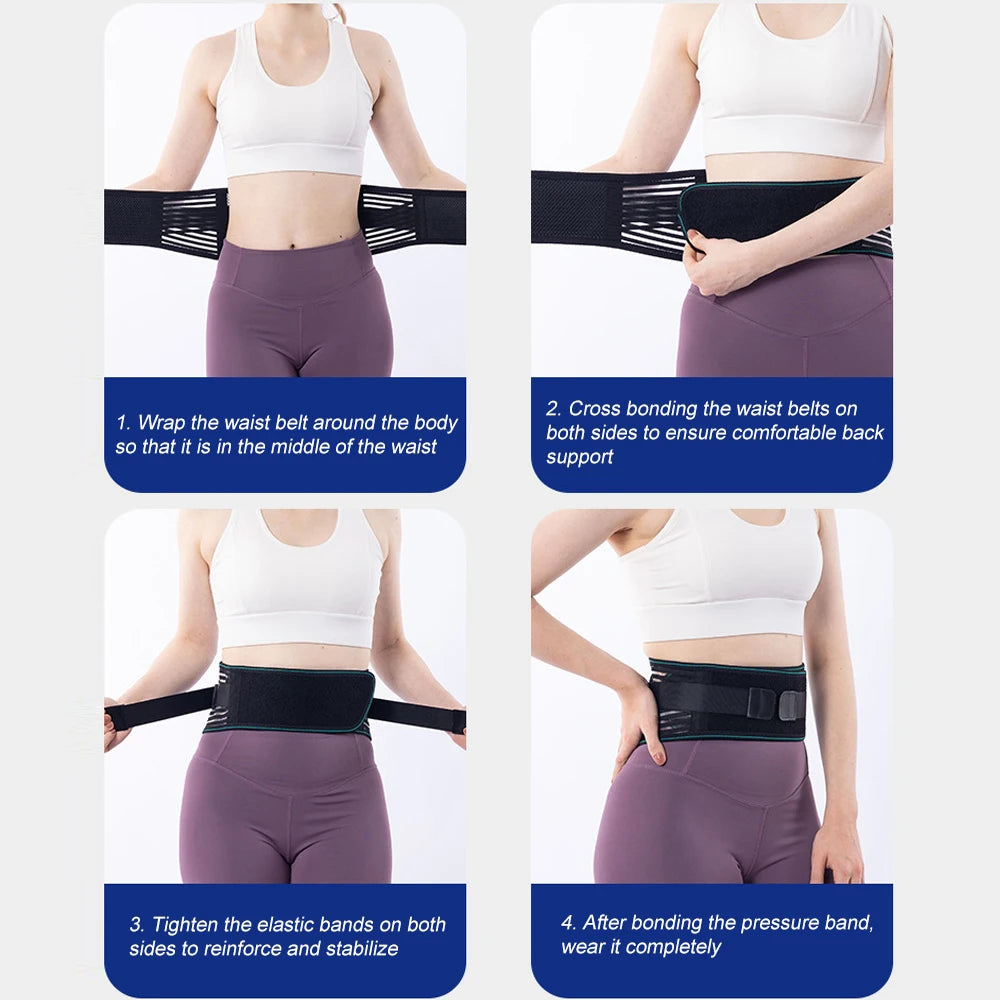 Lower Back Brace – Adjustable Lumbar Support Belt for Back Pain & Sciatica
