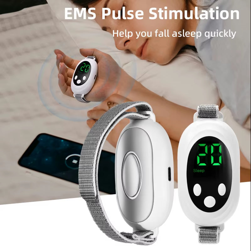 Microcurrent Sleep Aid Device – Drug-Free Relaxation for Better Sleep, 2 Modes & 20 Levels