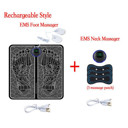 EMS Foot Massager Mat – Wireless Remote, 8 Modes & 19 Levels for Tired Feet & Circulation