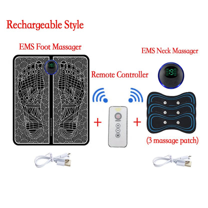 EMS Foot Massager Mat – Wireless Remote, 8 Modes & 19 Levels for Tired Feet & Circulation