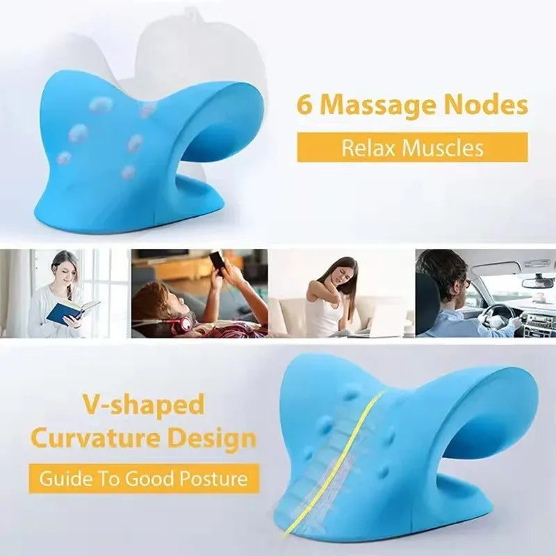Neck & Shoulder Relaxer – Cervical Traction Pillow for Neck Pain & Tension Relief