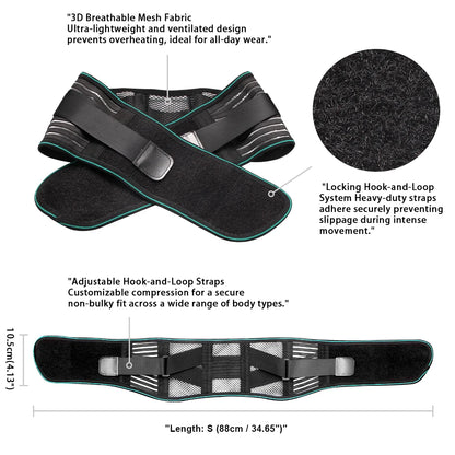 Lower Back Brace – Adjustable Lumbar Support Belt for Back Pain & Sciatica