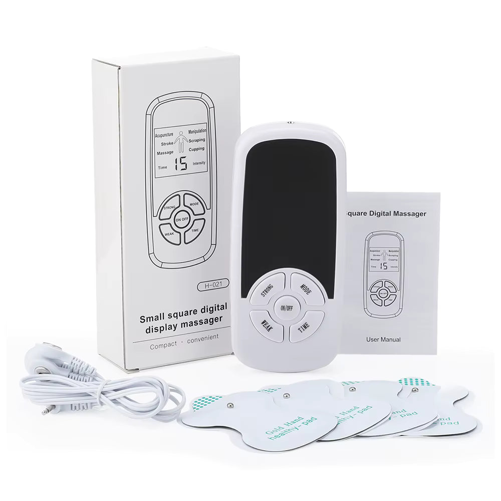 Portable TENS & EMS Muscle Stimulator – 6 Modes, 15 Intensity Levels, Timer & LCD Screen