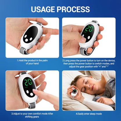 Microcurrent Sleep Aid Device – Drug-Free Relaxation for Better Sleep, 2 Modes & 20 Levels