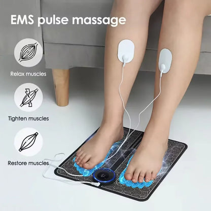 EMS Foot Massager Mat – Wireless Remote, 8 Modes & 19 Levels for Tired Feet & Circulation