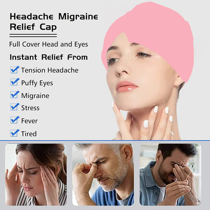 Migraine Relief Cap – Hot & Cold Gel Therapy Hat for Headaches & Tension