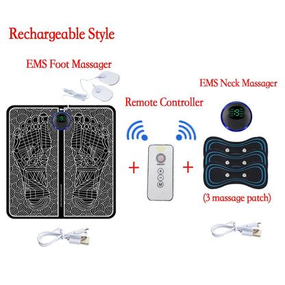 EMS Foot Massager Mat – Wireless Remote, 8 Modes & 19 Levels for Tired Feet & Circulation
