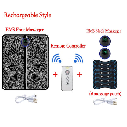 EMS Foot Massager Mat – Wireless Remote, 8 Modes & 19 Levels for Tired Feet & Circulation