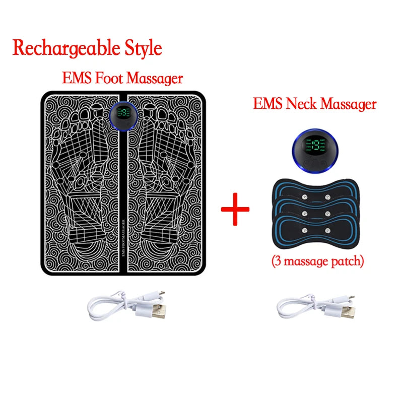 EMS Foot Massager Mat – Wireless Remote, 8 Modes & 19 Levels for Tired Feet & Circulation
