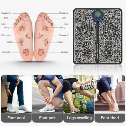 EMS Foot Massager Mat – Wireless Remote, 8 Modes & 19 Levels for Tired Feet & Circulation