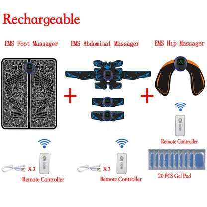 EMS Foot Massager Mat – Wireless Remote, 8 Modes & 19 Levels for Tired Feet & Circulation