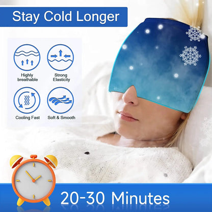 Migraine Relief Cap – Hot & Cold Gel Therapy Hat for Headaches & Tension